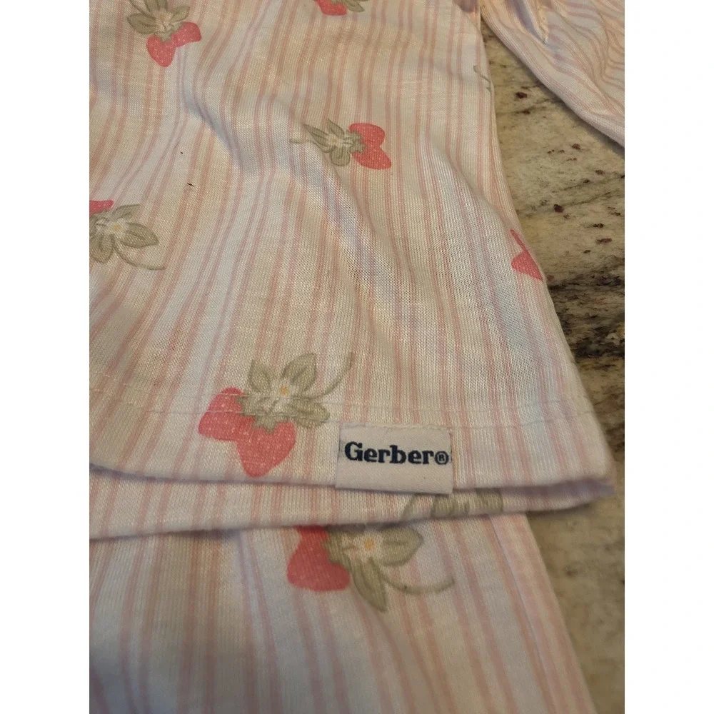 Gerber Toddler Girls' 2-Piece Button Up‎ Pajama Set, Berries, 3T